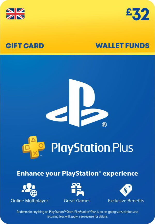 PSN Wallet Top Up - £32 - Digital Code - UK account